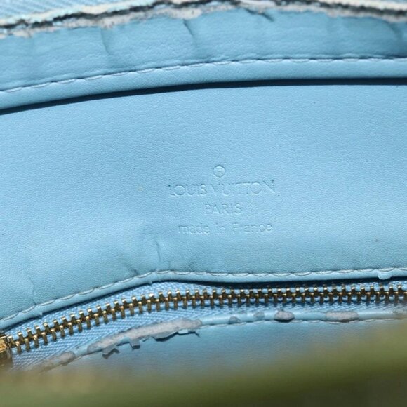LOUIS VUITTON Monogram Vernis Houston Hand Bag Baby Blue M91005 LV Auth gh1056 - Picture 12 of 16